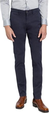 Baldessarini Cotton and Lyocell Chino Broek - Heren - Chinos - Blauw - W38 L34 - Katoen - Broeken