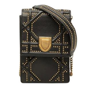 Dior Pre-owned Diorama Crossbody Bag - Dames - Pre-owned - Zwart - Maat: ONE Size Leer