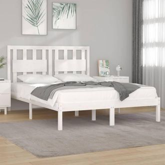 Berkfield Home Bed Frame White Solid Wood Pine 120x200 cm | Size: Small Double