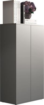 ebuy24 Vcm Cassettiera In Legno Bordo Con Ante Girevoli Dimensioni Ca. A. 108 X L. 60 X P. 32 Cm - Dalosa 3 (grigio)