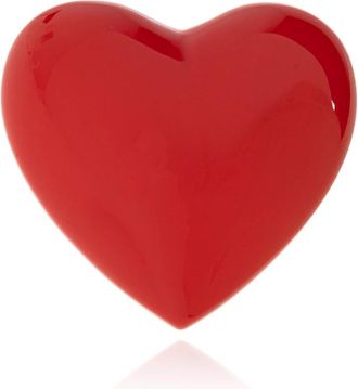 Moschino Hartvormige Ring - Dames - Ringen - Rood - M - Accessoires