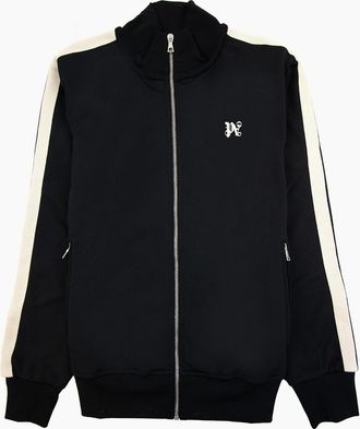Palm Angels Mens Palm Angels Pa Monogram Classic Track Jacket Black/off White - Size: Regular/34