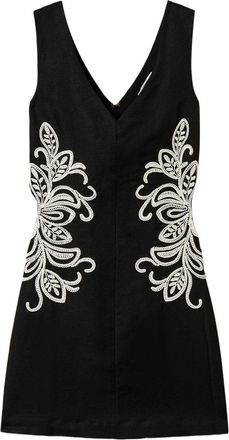 Twin-Set embroidered mini dress - Black