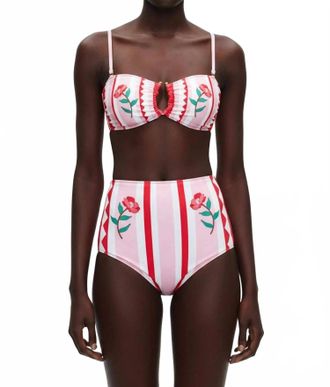 Jessie Zhao Jungle Rose Reversible Bikini Bottom In Multi