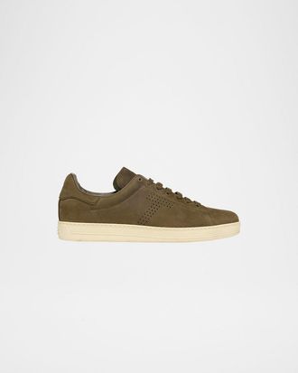 Tom Ford Mens Warwick Nubuck Leather Sneakers