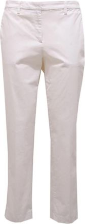 Armani Witte Broek 3Y5P43 1100 Model - Dames - Slim Fit Broeken - Wit - M - Broeken