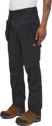 Dickies Multi Pocket Utility Polyester Zwarte Werkbroek voor Mannen