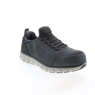 Skechers Mens Work Synergy - Omat Alloy Toe Sneaker, Charcoal, 12
