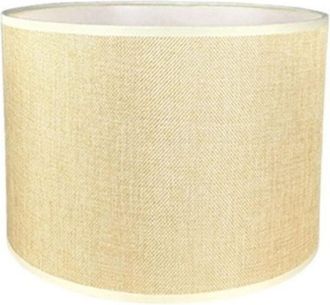 OEM [nunca Usado] Pantalla Cil&iacute;ndrica De Lino Hecha A Mano Para L&aacute;mpara De Mesa, Colgante O De Pie (beige, Di&aacute;metro 33 Cm X Altura 23 Cm)