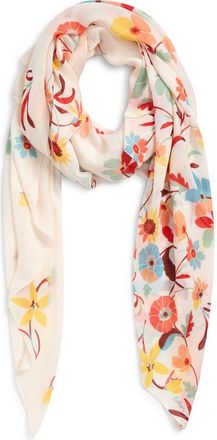 Echo Falling Flowers Wrap in White Multi at Nordstrom