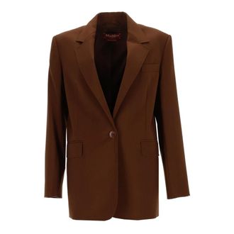 Max Mara Blazers, female, Brown, Size: XS Mstbalco Blazer