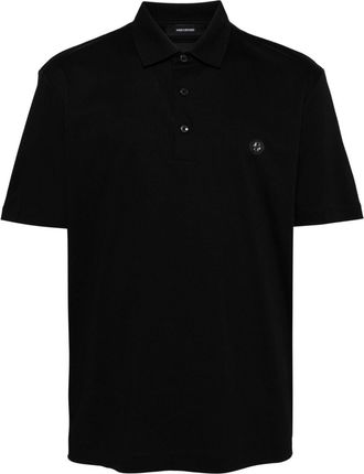 BOSS logo-appliqué polo shirt - men - Cotton - L - Black