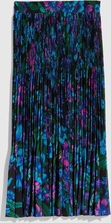 Gucci Printed Silk Cr&ecirc;pe De Chine Midi Skirt, Purple