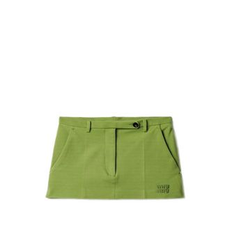 Miu Miu Milano Rib Knit Miniskirt