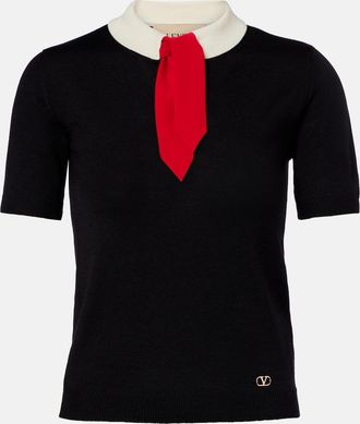 Valentino Maglia VLogo wool-blend sweater