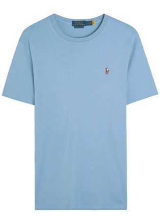 Polo Ralph Lauren Logo-embroidered Cotton T-shirt - Blue - XL