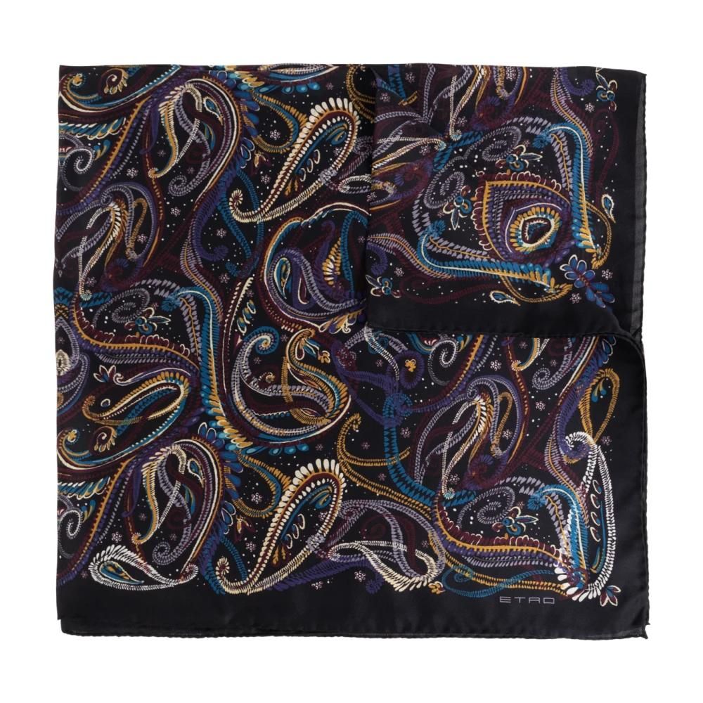 Sciarpa Donna Pashmina In Seta E Cashmere - Paisley Bianco/Nero, Morbida, Lunga 76'' (193 Cm)
