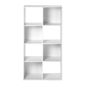 Calicosy Estanter&iacute;a con 8 estantes l62 x a123 cm - blanco