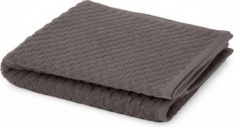 KASANOVA Asciugamano viso ospite cotone Pop Corn grigio scuro