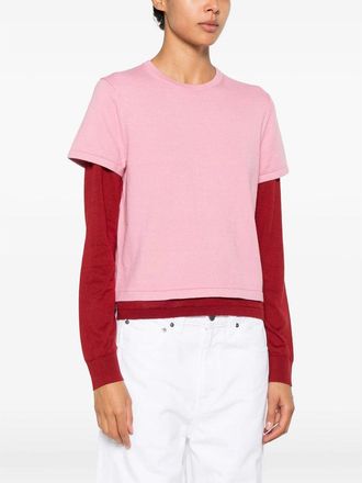Guest In Residence Layer Sweater - Pink