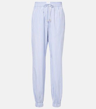 The Attico Striped cotton pajama pants