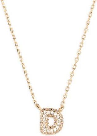 BP. Pav&eacute; Crystal Initial Necklace in D- 14K Gold Dipped at Nordstrom Rack