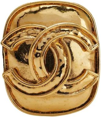 Chanel Spilla CC placcata oro 1994