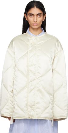Moncler White Down Jacket In Lacquered Nylon from $2,089.00