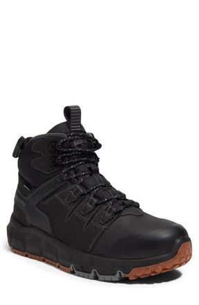 Timberland Tempe 6-Inch Soft Toe Waterproof Work Boot in Black Leather at Nordstrom, Size 10.5