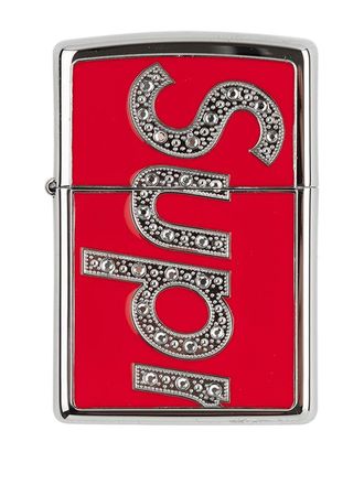 SUPREME x Swarovski Zippo lighter - unisex - Metal - One Size - Red