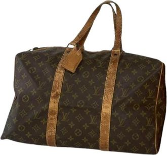 Louis Vuitton Pre-owned Weekendtas - Dames - Vintage Weekendtas - Bruin - ONE Size - Leer - Vintage