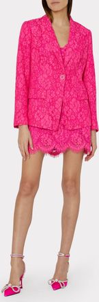 Milly Fiore Lace Skirt In Pink
