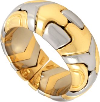 Bulgari Yellow Gold (18K) Stainless Steel Band Ring (Pre-Owned)