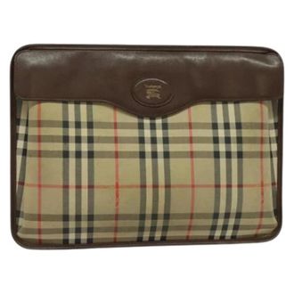 Burberry Pre-owned Clutches, female, Beige, Size: ONE SIZE Pre-owned Clutch Bag
