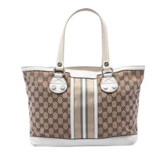 Gucci Pre-owned Sunset Tote Bag - Dames - Pre-owned - Beige - Maat: ONE Size Leer