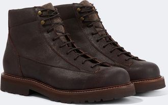 Brunello Cucinelli Leather lace-up boots