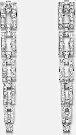 Bulgari Orecchini pendenti B.Zero1 in oro bianco 18kt con diamanti