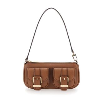 Michael Kors Tassen, Dames, Bruin, ONE Size, Leer, Zoe Shoulder Bag