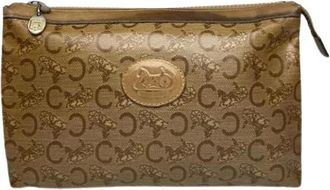 Celine Pre-owned Clutches, female, Brown, Size: ONE SIZE Pre-owned Vintage Leather Clutch