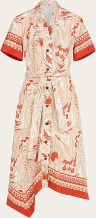 Ferragamo Donna Abito midi asimmetrico Rosa