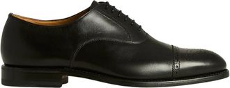 Kiton Leren Veterschoen - Heren - Nette schoenen - Zwart - 41 EU - Leer - Schoenen
