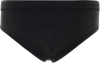 Dolce & Gabbana Mens Stretch Nylon Swimming Brief Black Swimwear