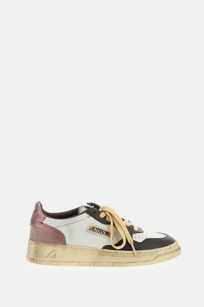 Autry Multicolor Medalist Super Vintage Laminated Leather Sneakers