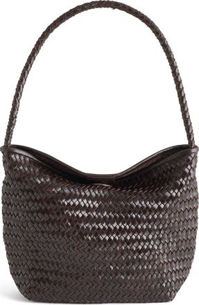 Madewell The Handwoven Leather Shoulder Bag in Coffee Bean at Nordstrom