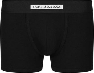 Dolce & Gabbana Boxershorts van katoen-jersey met stretch in twee richtingen en een regular fit - Heren - Onderbroek - Zwart - S - Katoen - Ondergoed