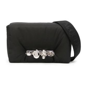 Alexander McQueen Alexander McQueen, Cross Body Bags, female, Black, Size: ONE SIZE Padded Knuckleduster Belt Bag