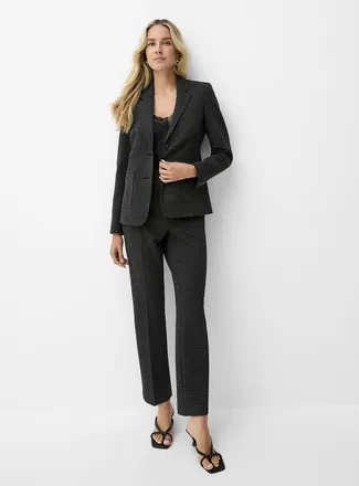 Contemporaine Womens Stretch jacquard knit pant Fit: Straight leg, high rise