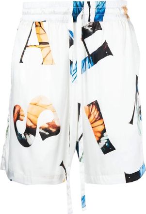 Nahmias Graphic Print Silk Shorts