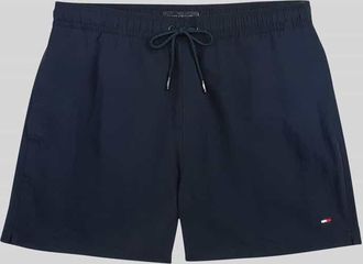 Tommy Hilfiger Regular Fit Badehose mit Logo Stitching in Dunkelblau, Gr&ouml;&szlig;e XXL