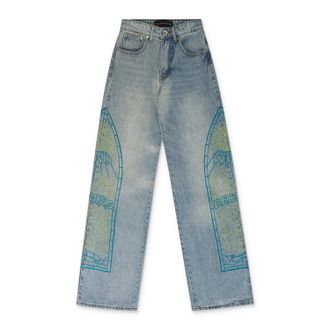 Who Decides War by Ev Bravado BLUE VIRTUOUS RELAXED-FIT JEANS